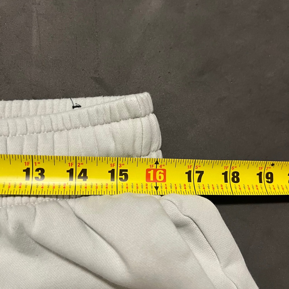 Nike Air Sportswear Tech‎ Fleece Mens Medium Shorts Grey Black Stripe Spellout - Picture 15 of 15